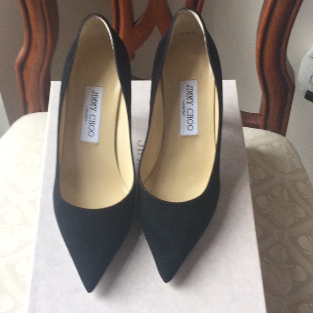 Black Suede Jimmy Choo high heels size 37